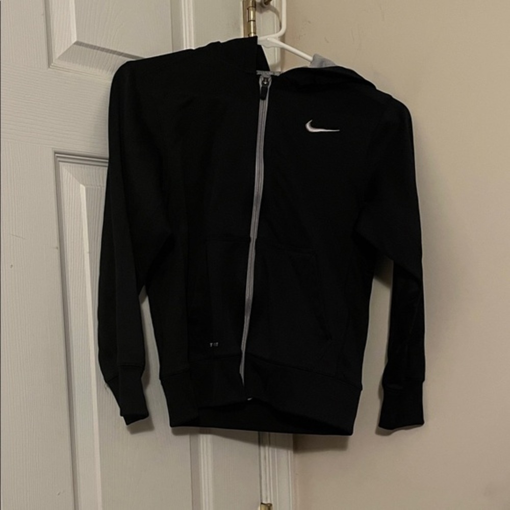 Nike Kids Black and Gray Hoodie Jacket